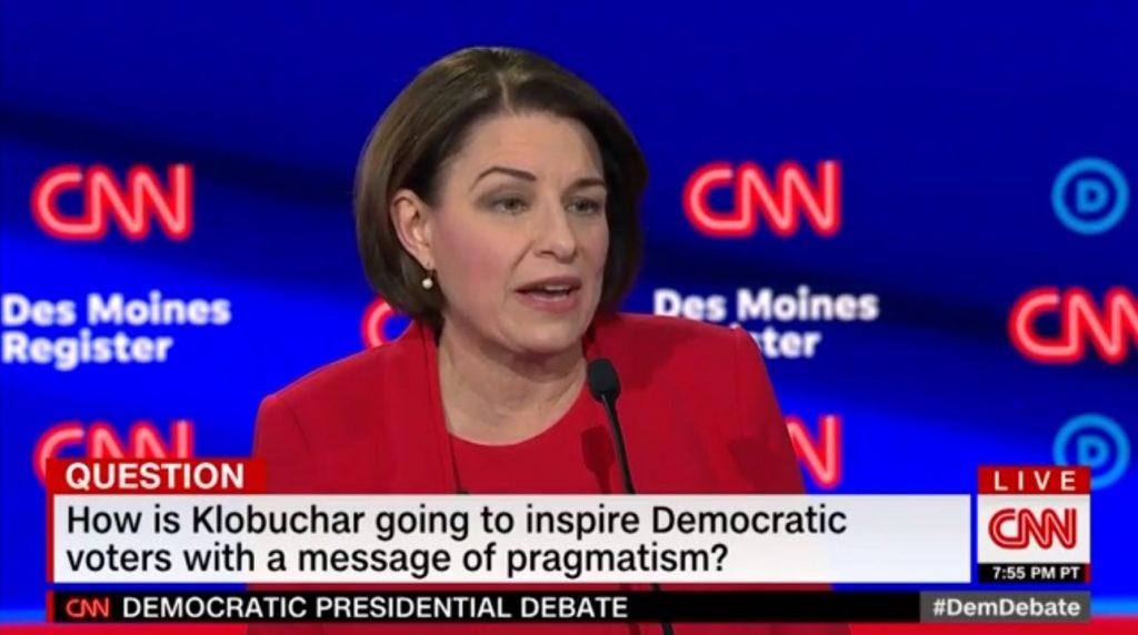 Amy did well at the democratic debate on CNN
