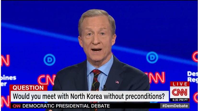 Tom Steyer says It's the climate, stupid! at CNN Democratic Party Debate Jan 2020