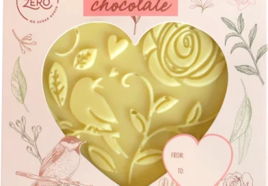 Give sugarless white chocolate heart for Valentines Day